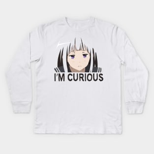 Hyouka_Chitanda Eru_I'm Curious_Original Ver Kids Long Sleeve T-Shirt